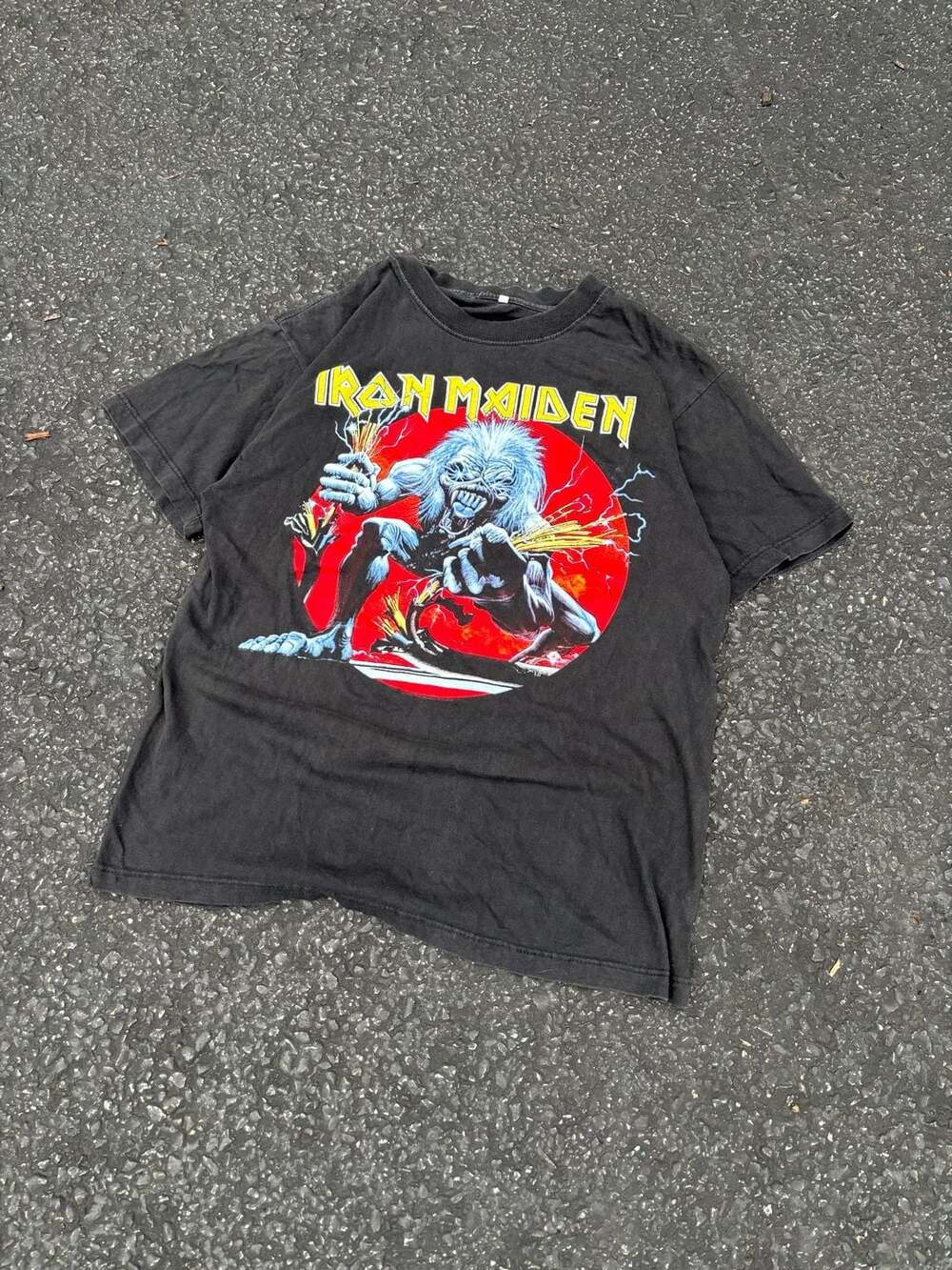 Vintage 1989 Iron Maiden A Real Live One T-Shirt L Europe Tour Rare Metal